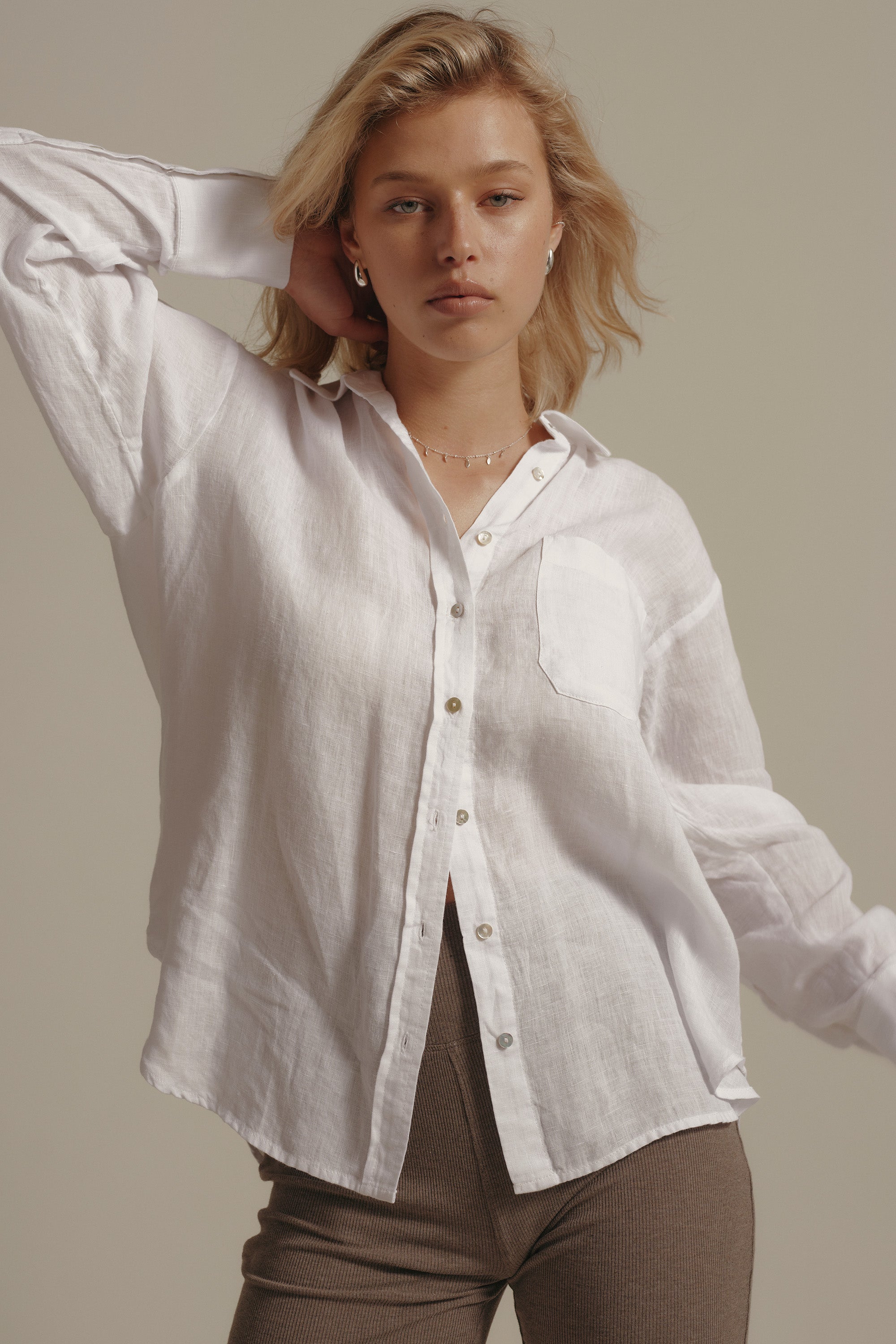 Shop Coast Linen Shirt (White) Shop Coast Linen Shirt (White)