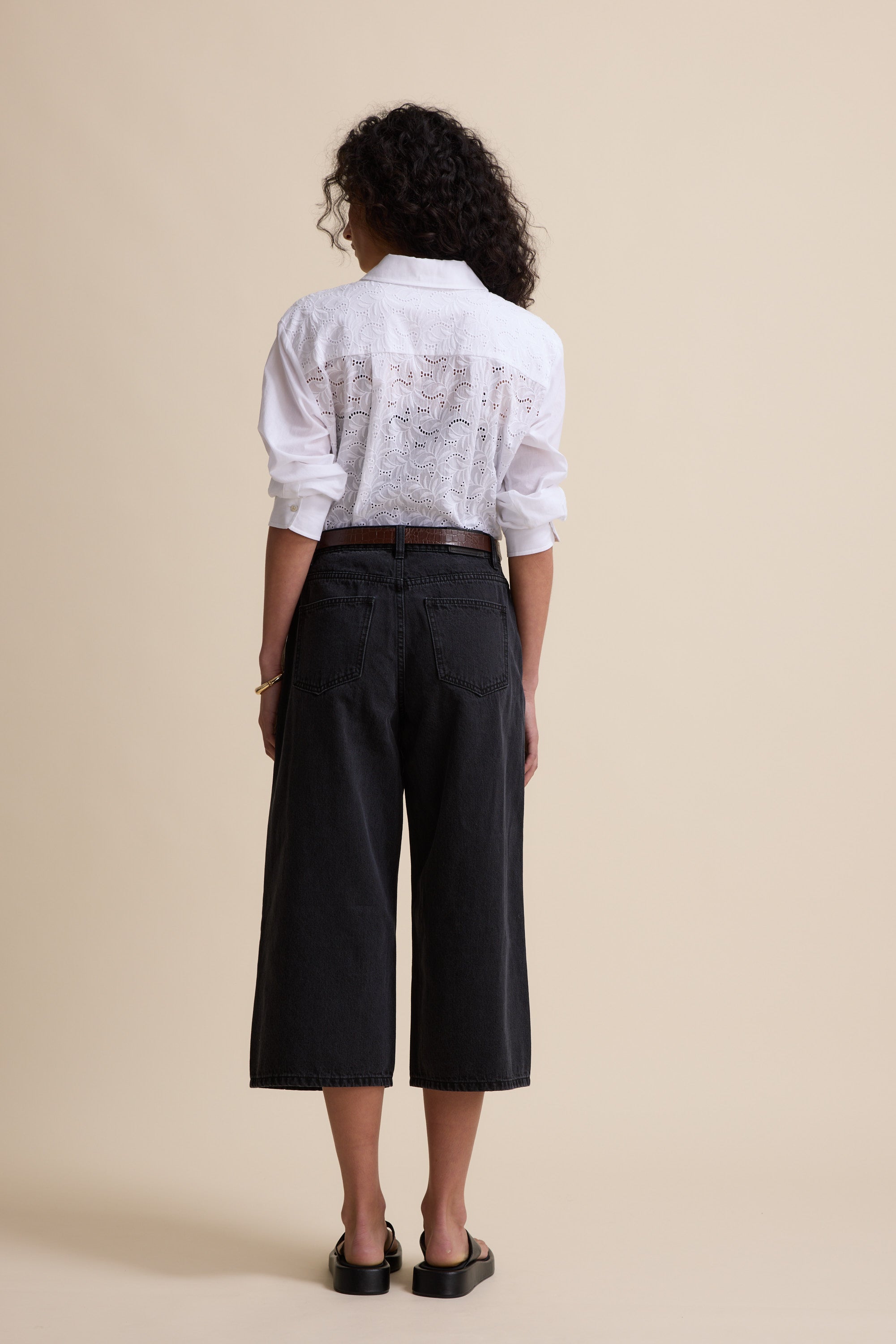 Derby Wide Leg Cropped Jean