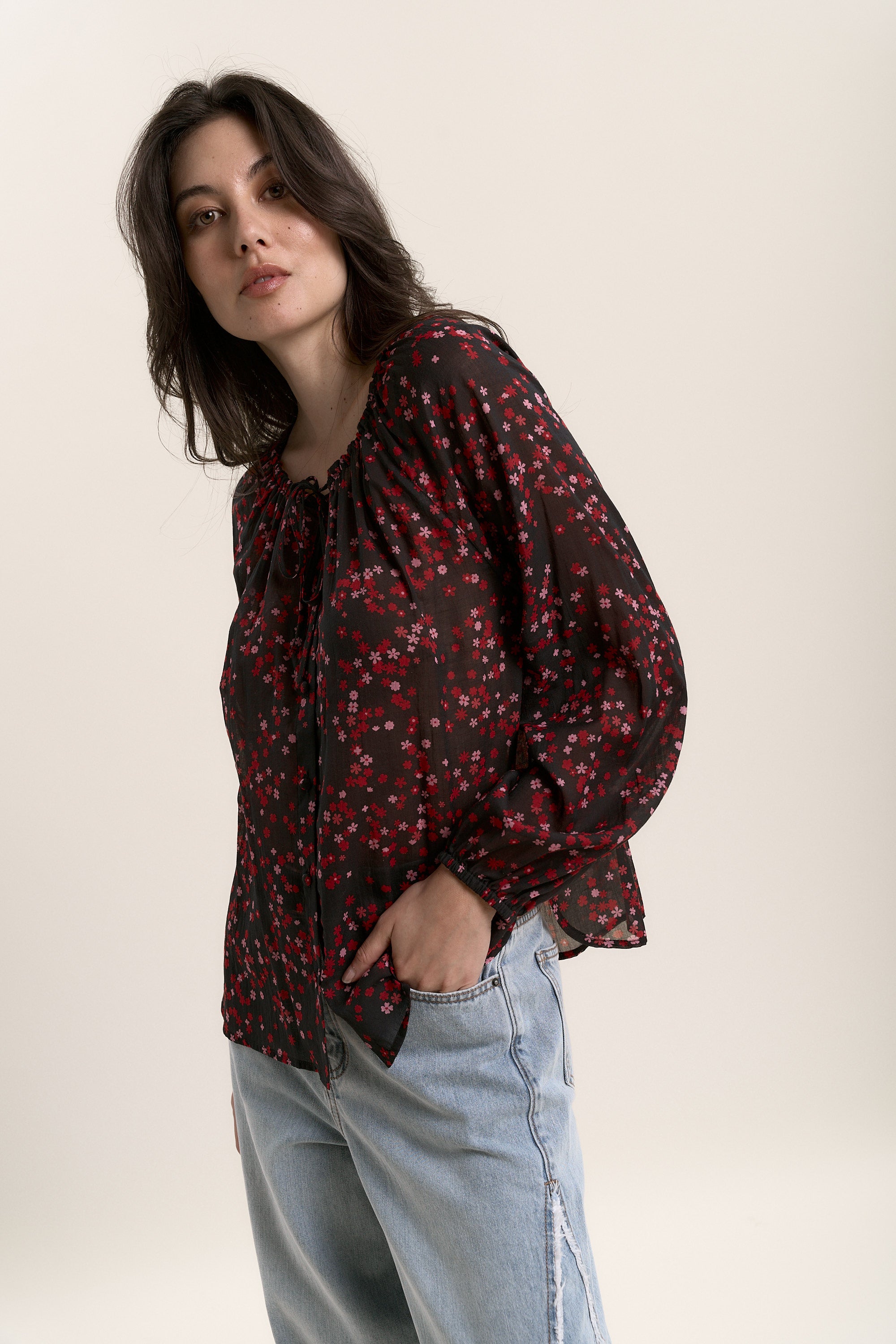 Annabelle Tie Neck Top