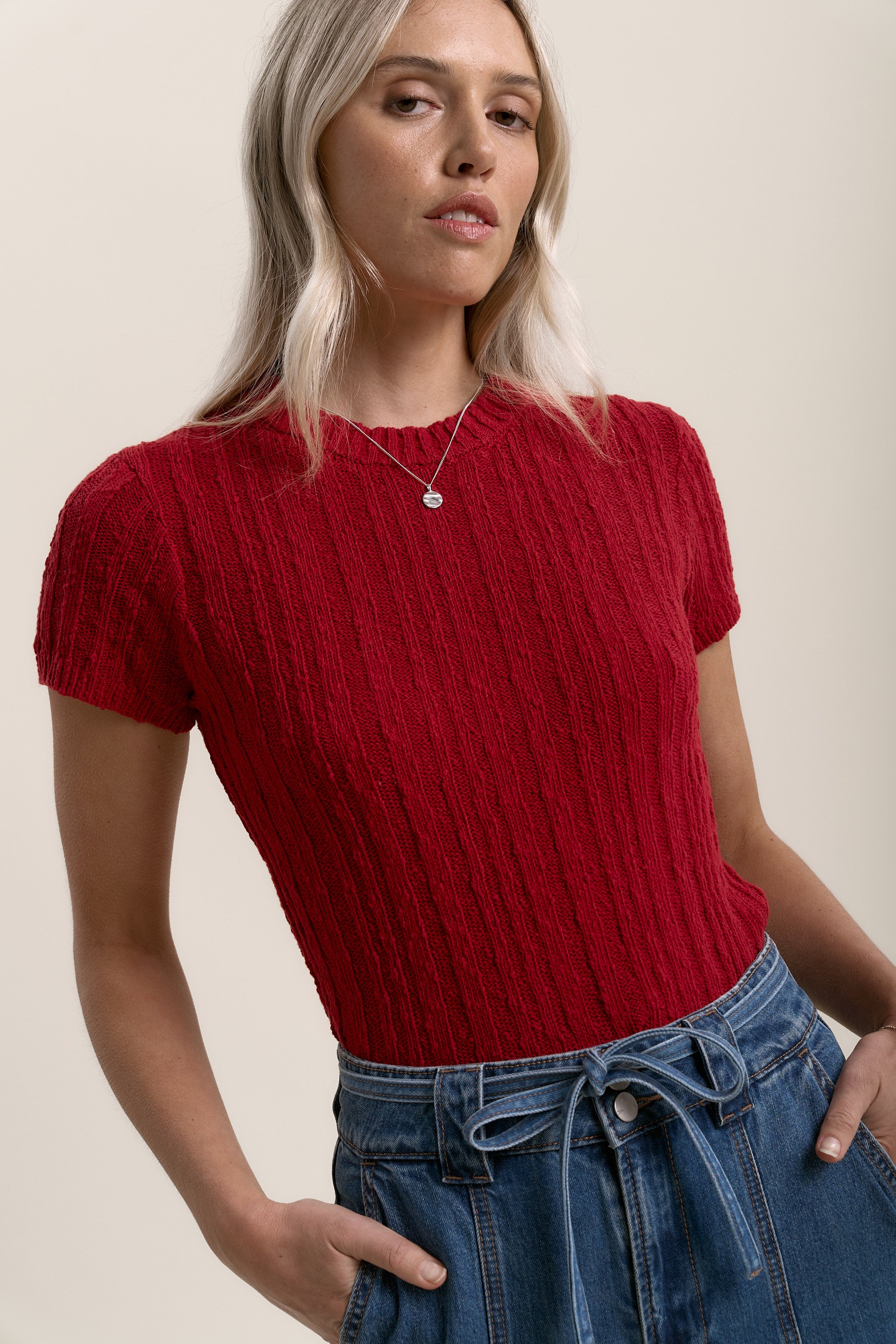 Charlie Textured Knit Tee