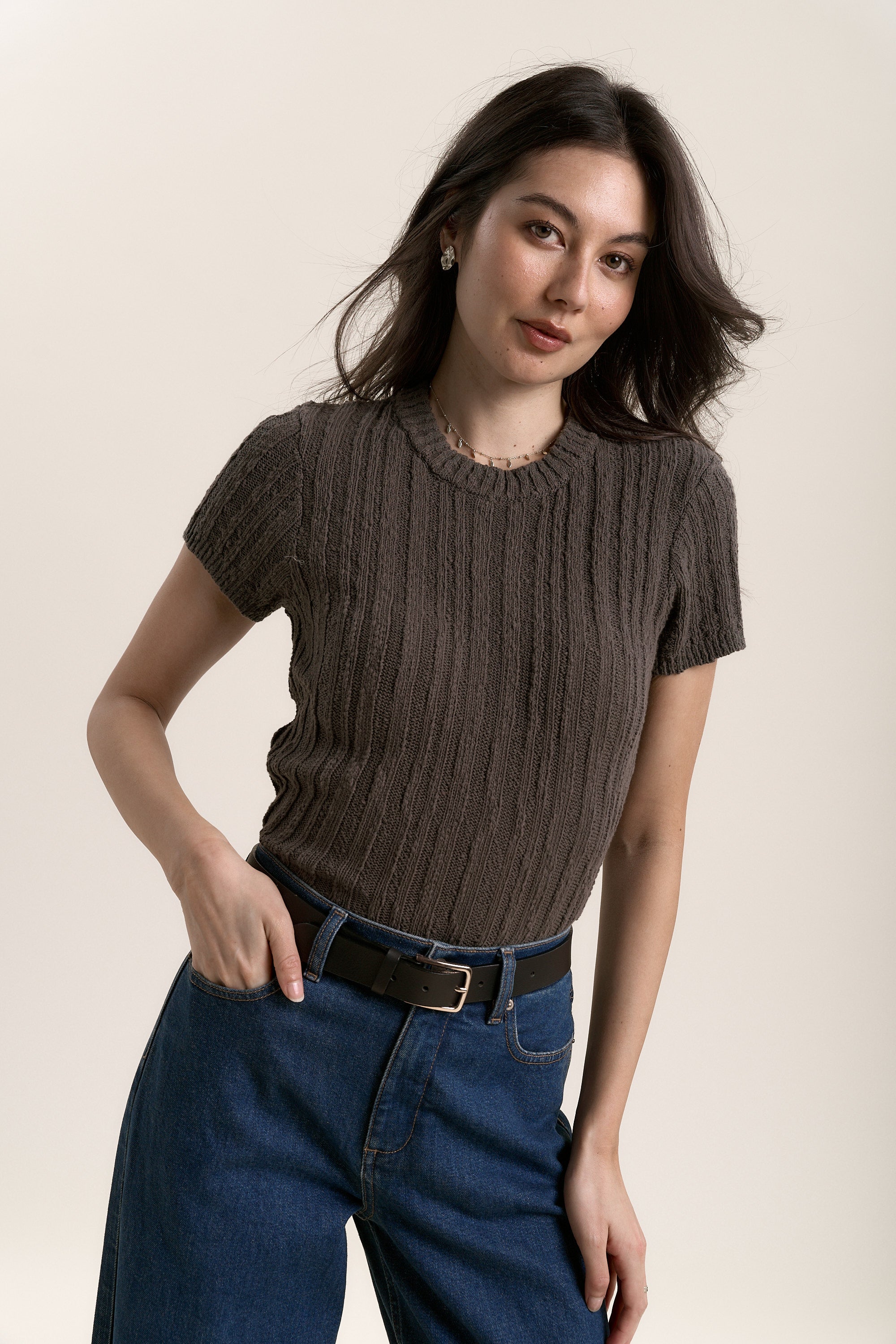 Charlie Textured Knit Tee