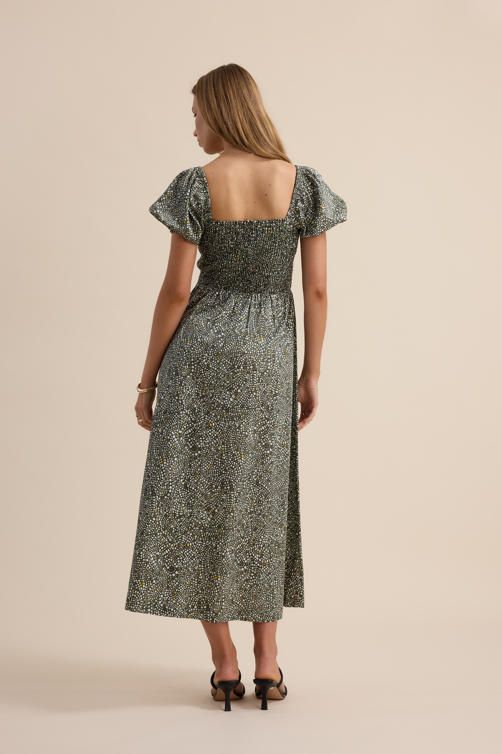 Gabrielle Shirred Bodice Dress
