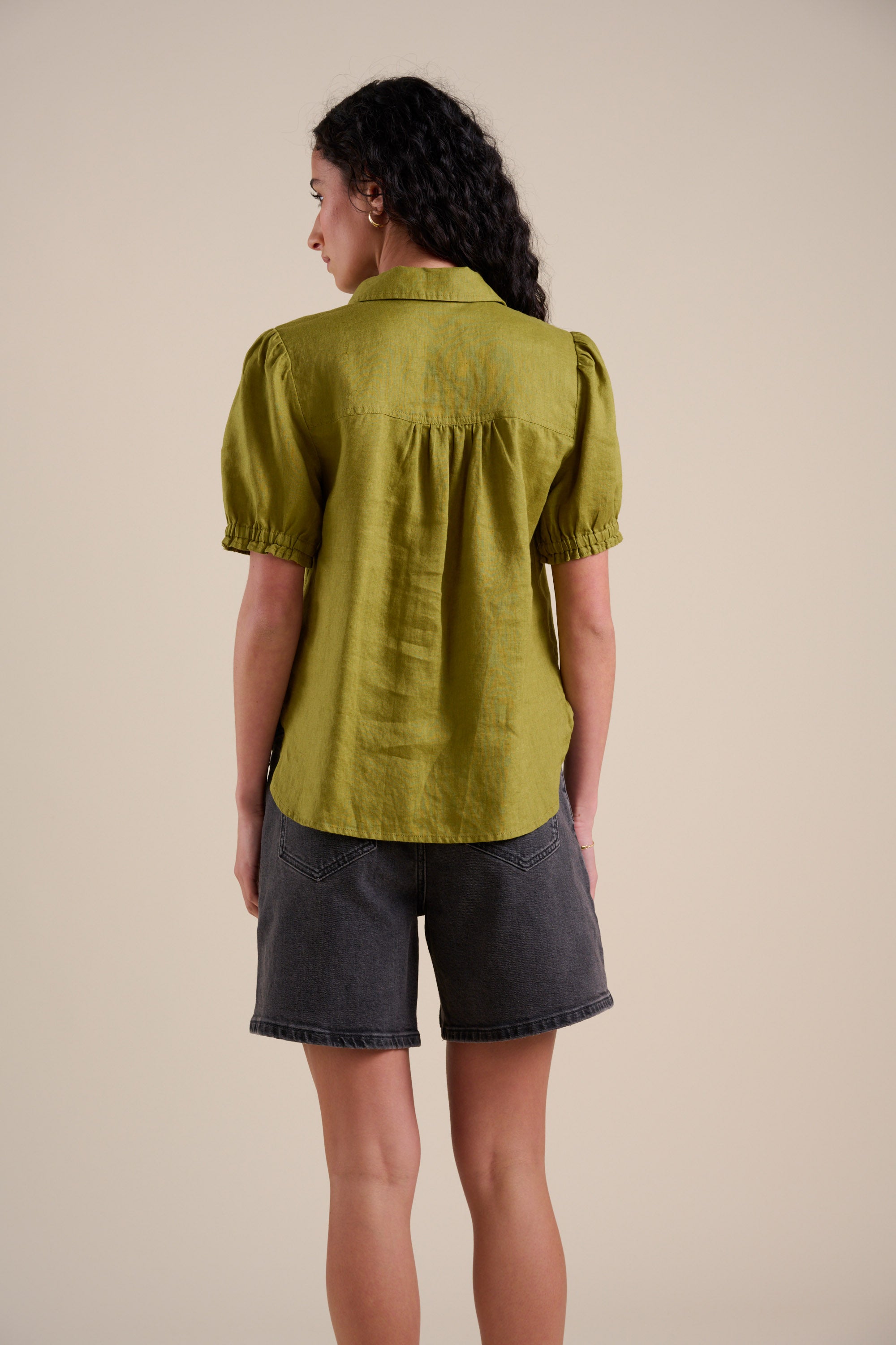 Elementary Short Sleeve Linen Shirt