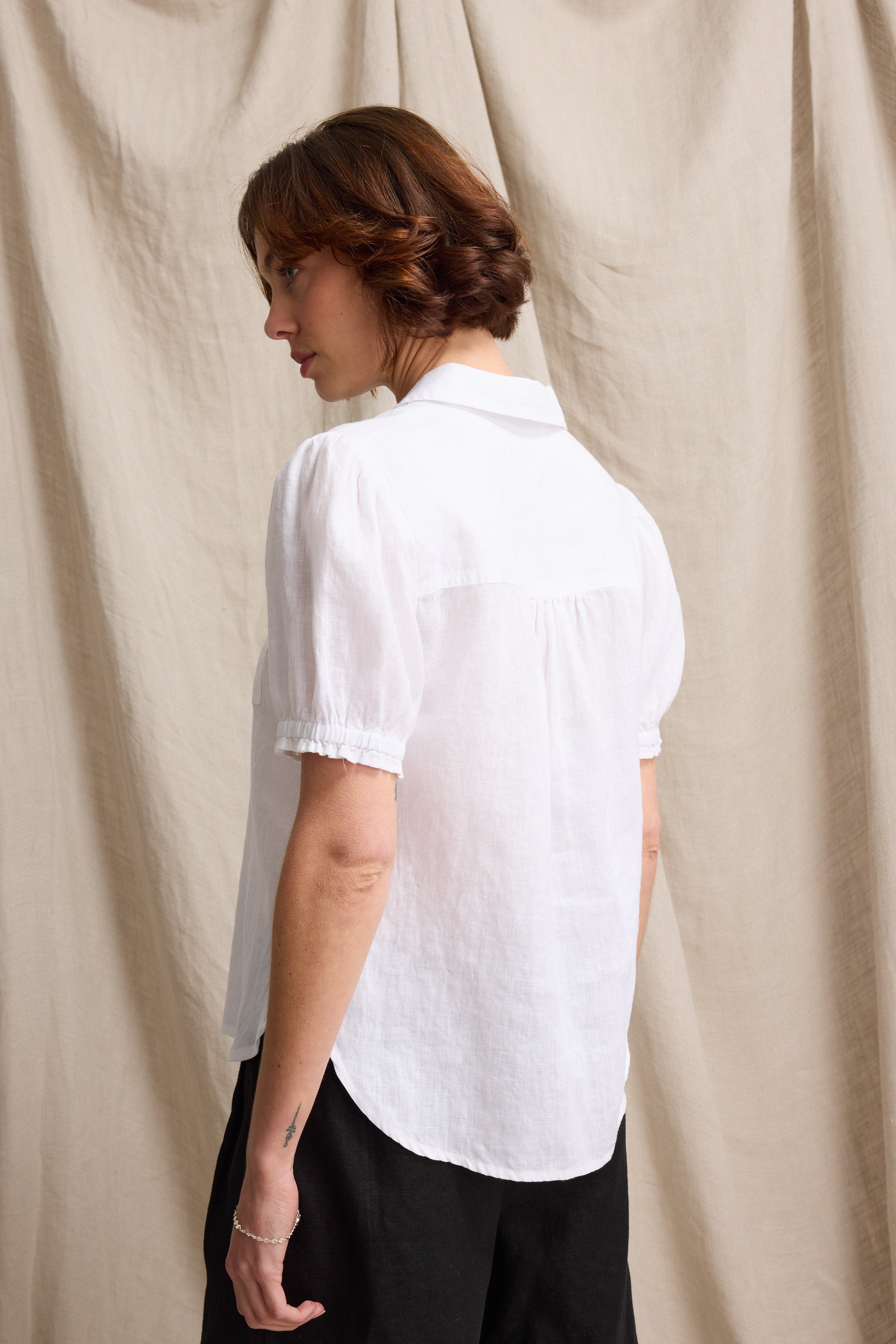 Elementary Short Sleeve Linen Shirt