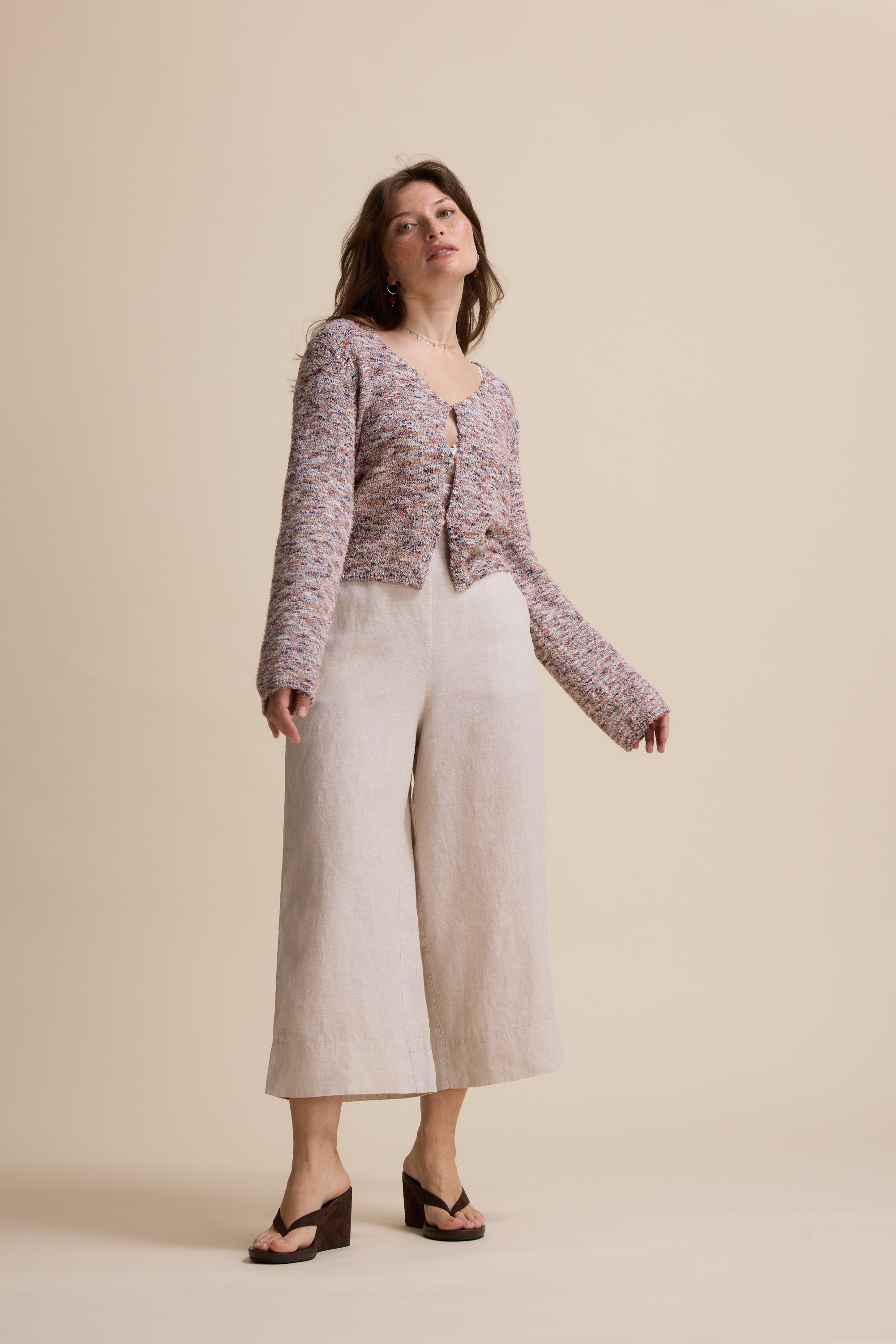 Elementary Flared Sleeve Cardi