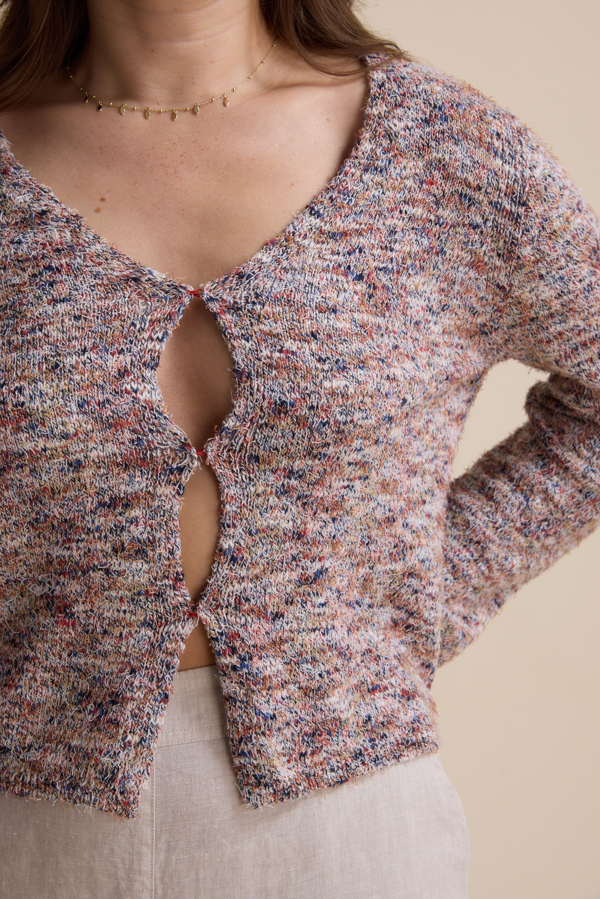 Elementary Flared Sleeve Cardi