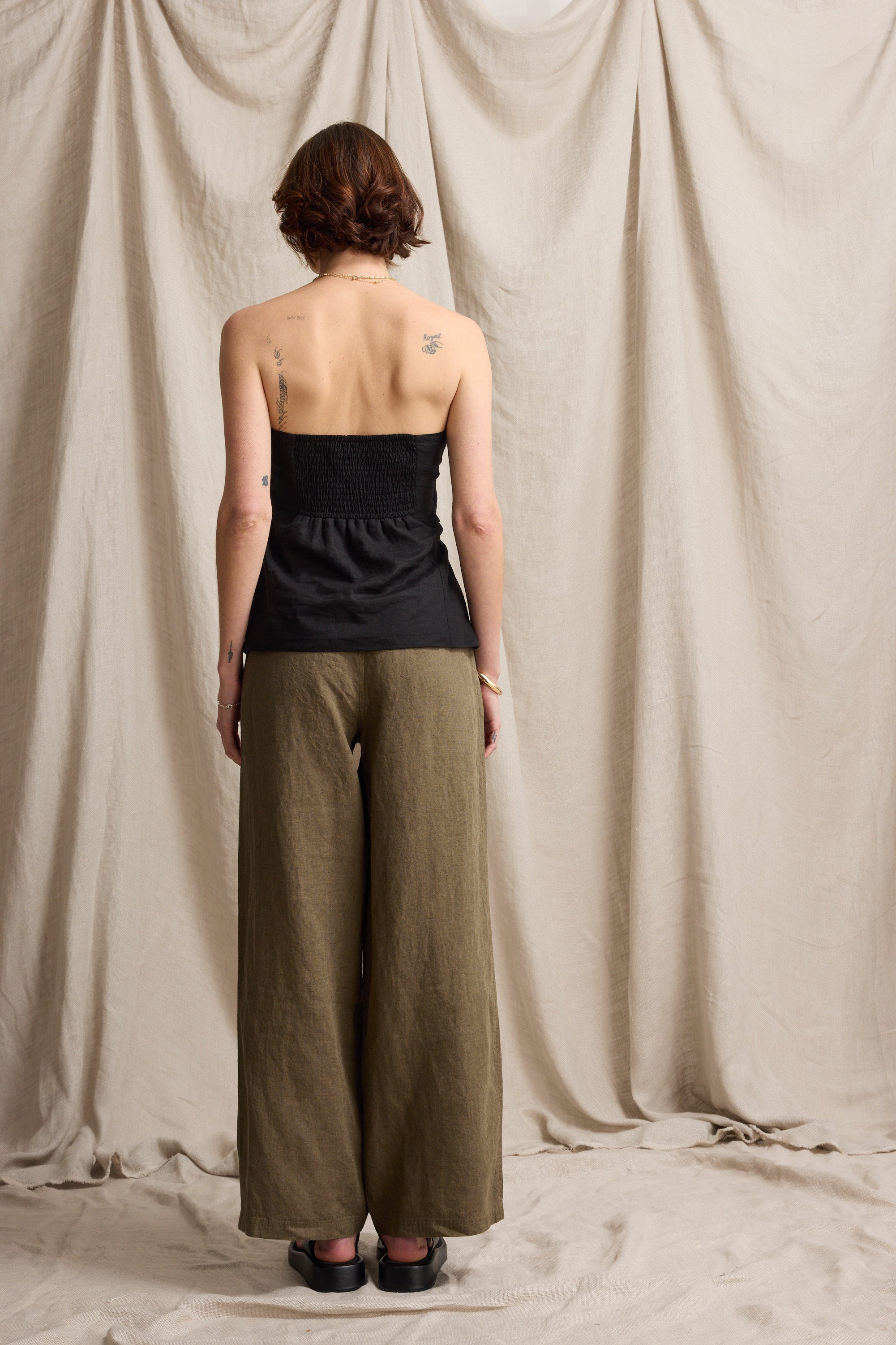 Elementary Wide Leg Linen Pant