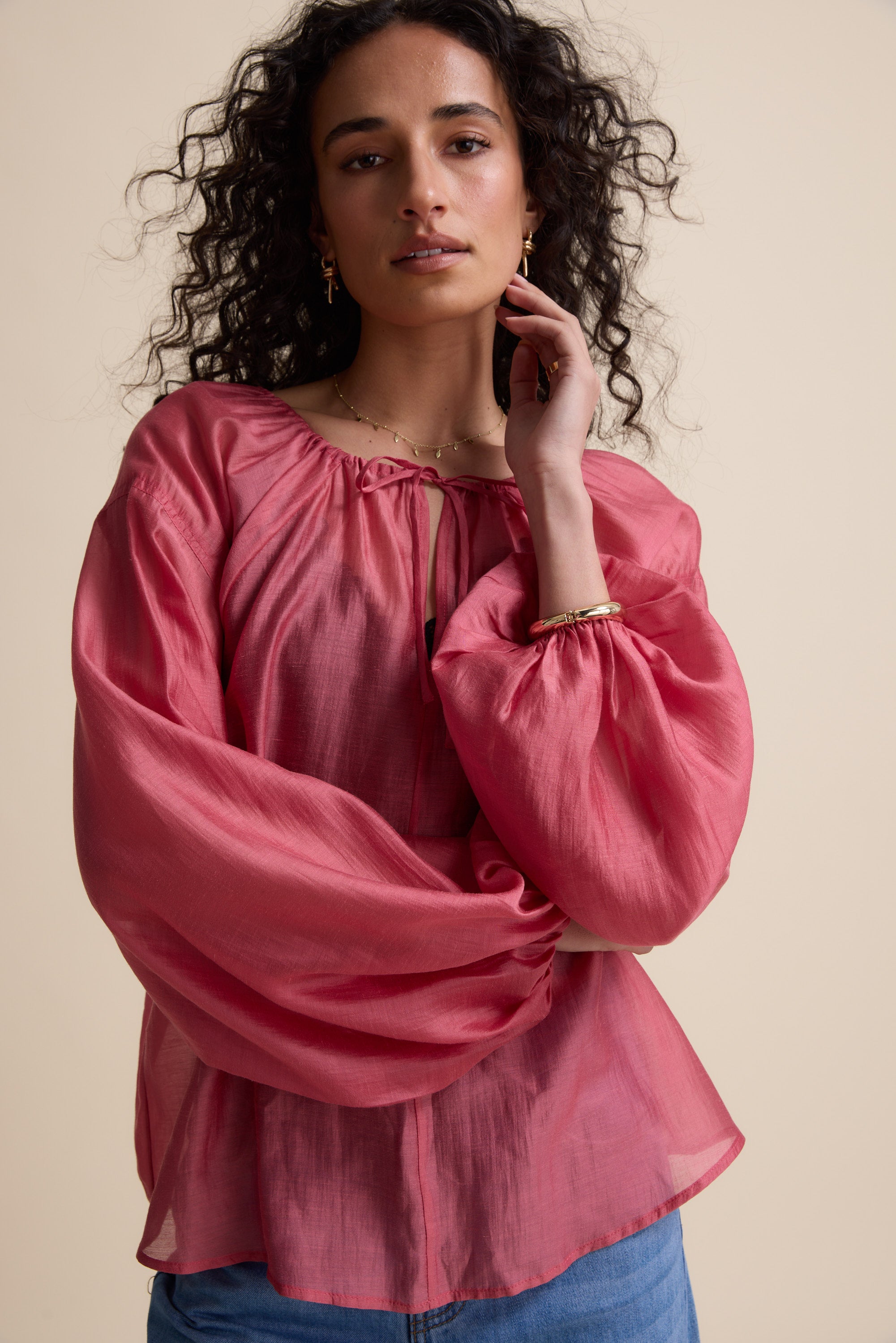 Abigail Tie Neck Blouse