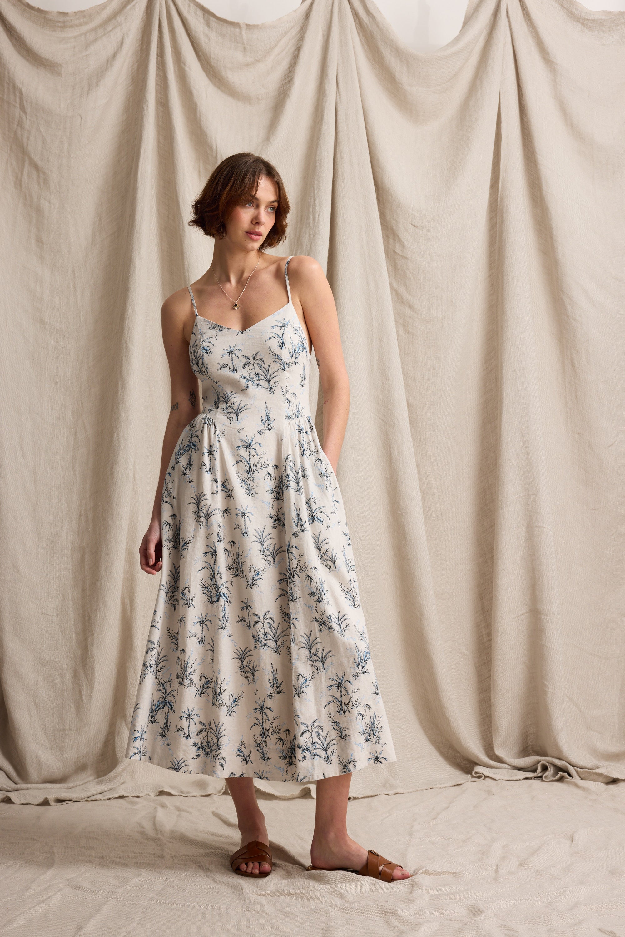 Hannah Linen Blend Dress