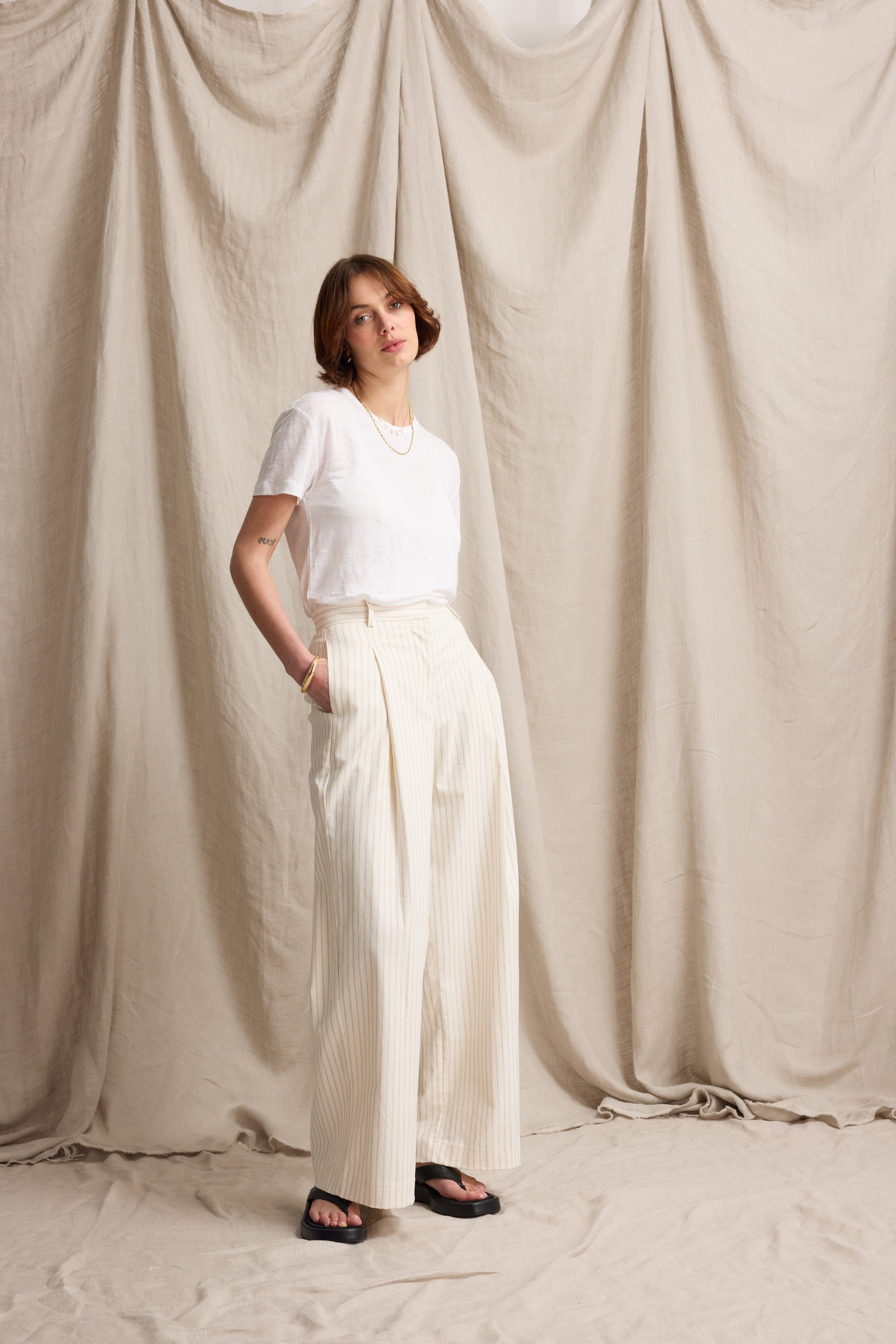 Jade Linen Blend Pant