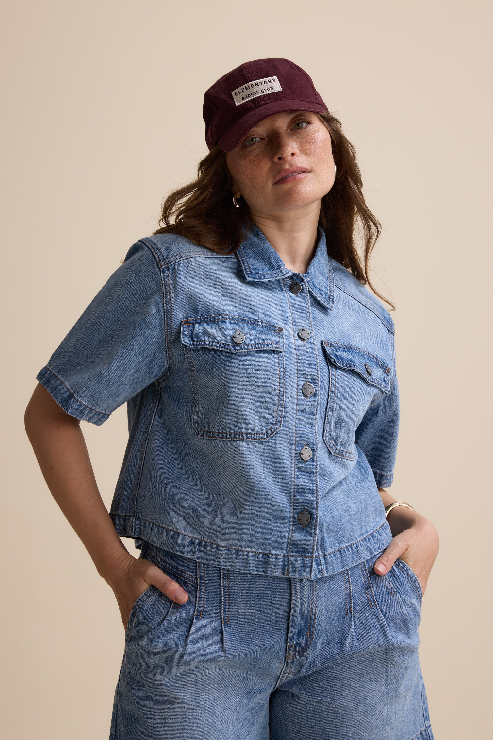 Elementary Cropped Denim Shirt