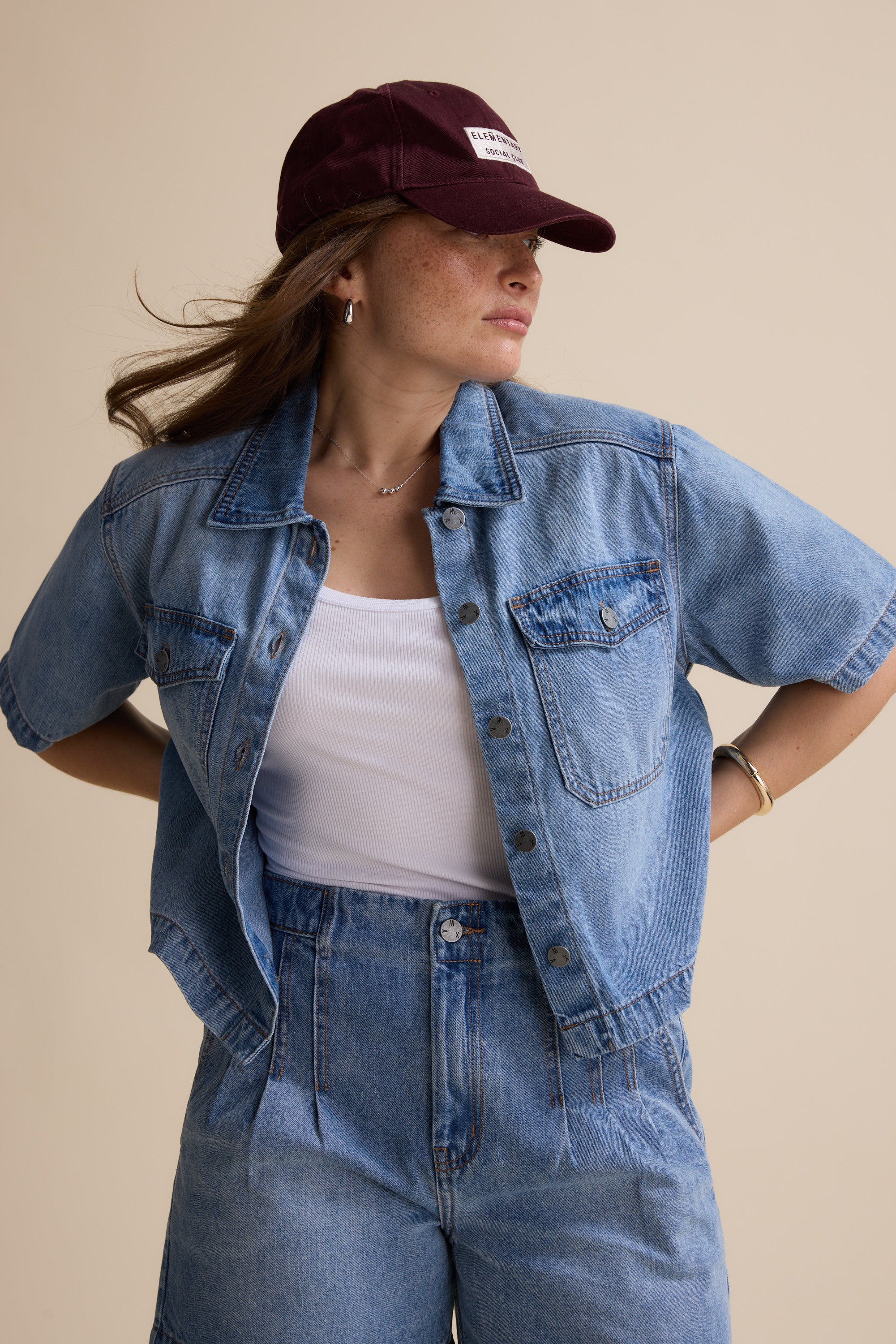 Elementary Cropped Denim Shirt