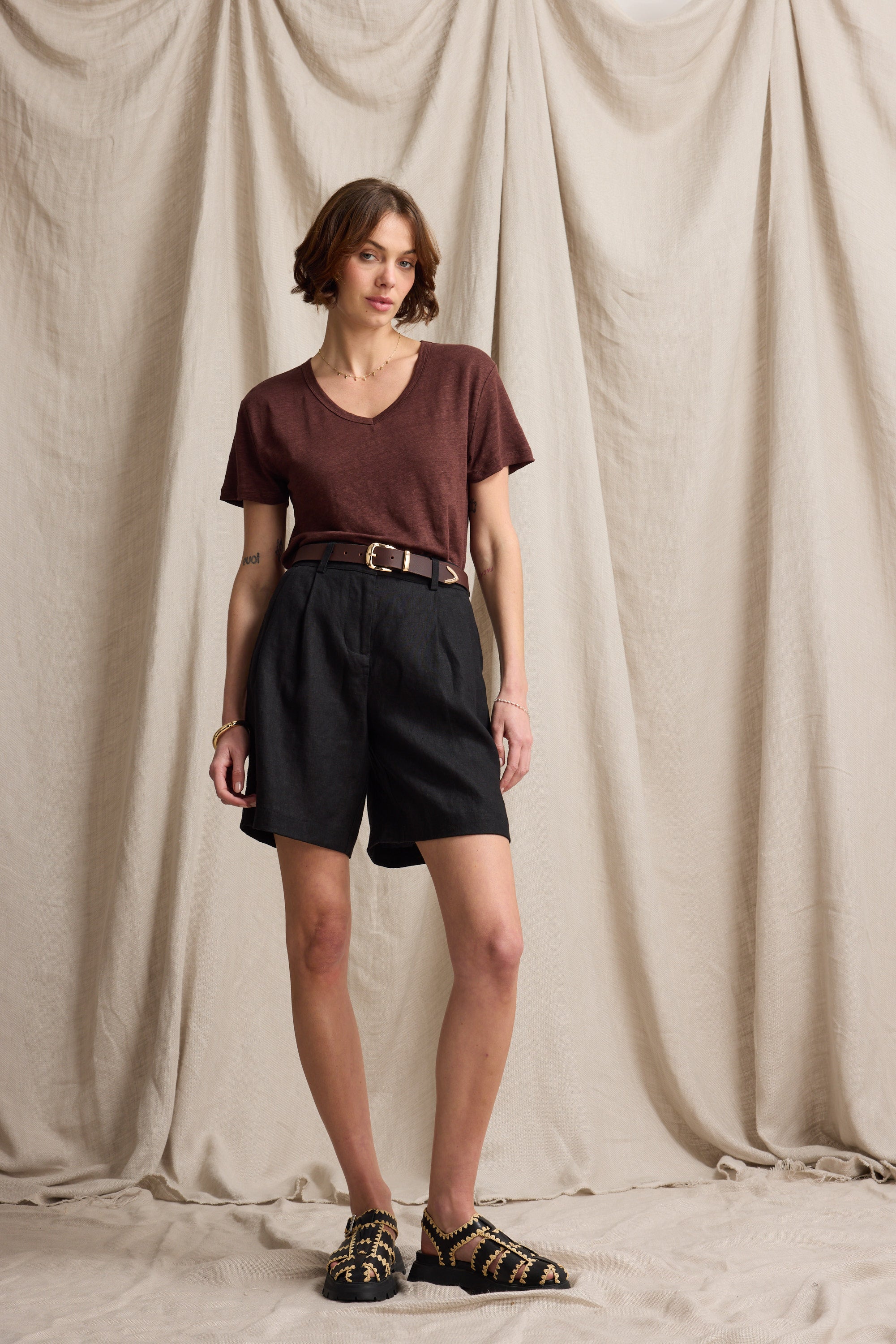 Sienna Long Linen Short