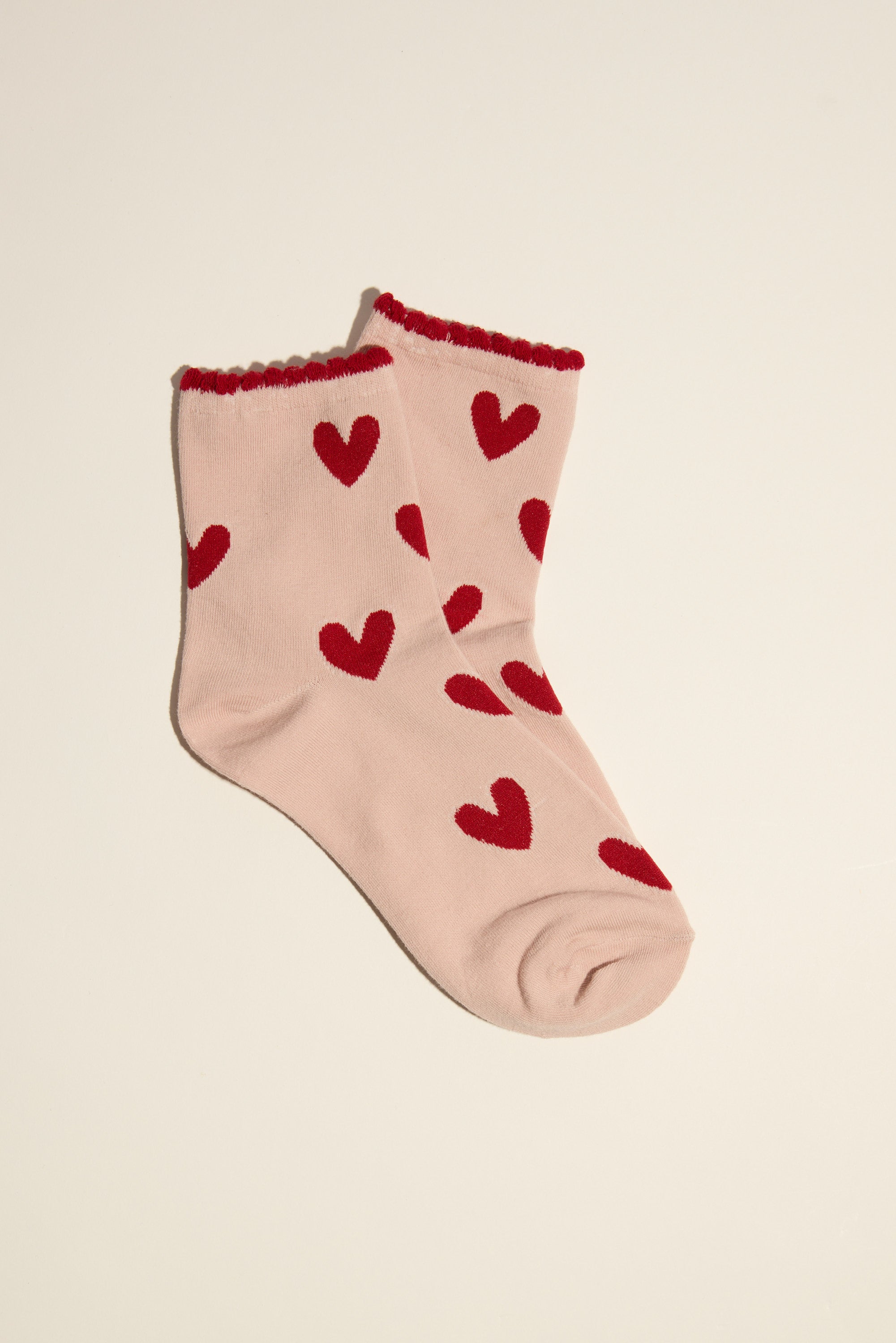 Grace Heart Crew Socks
