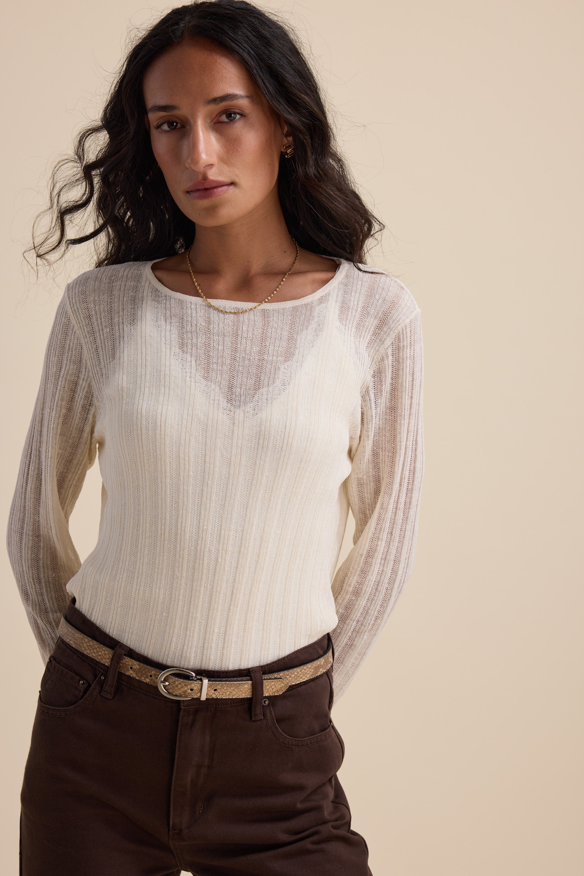Shop Elementary Knitted Layering Top (Alabaster) | Elementary – Max