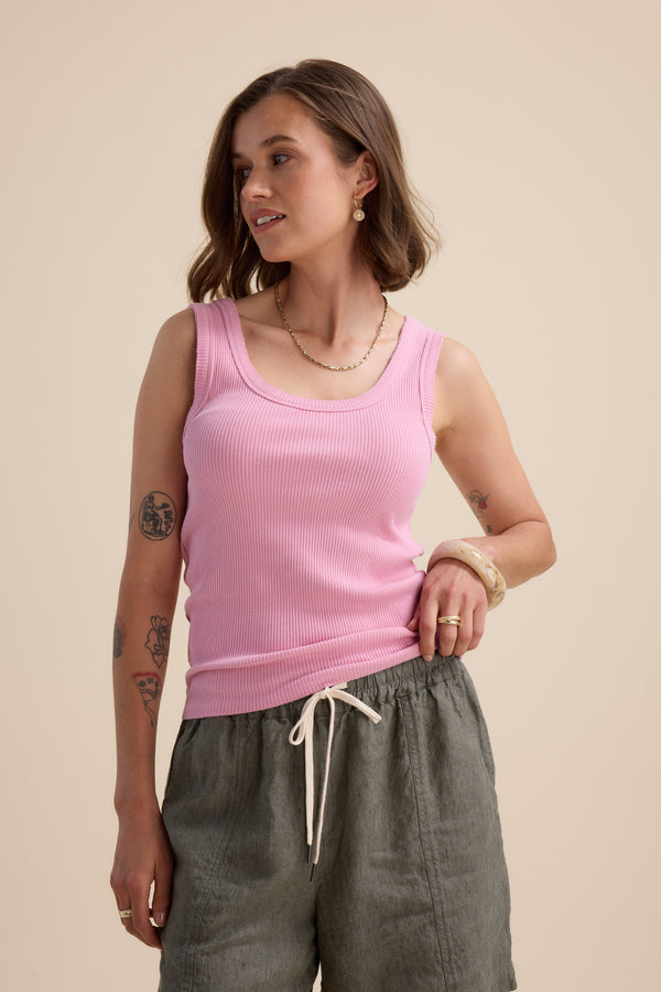 Sophie Organic Cotton Ribbed Tank