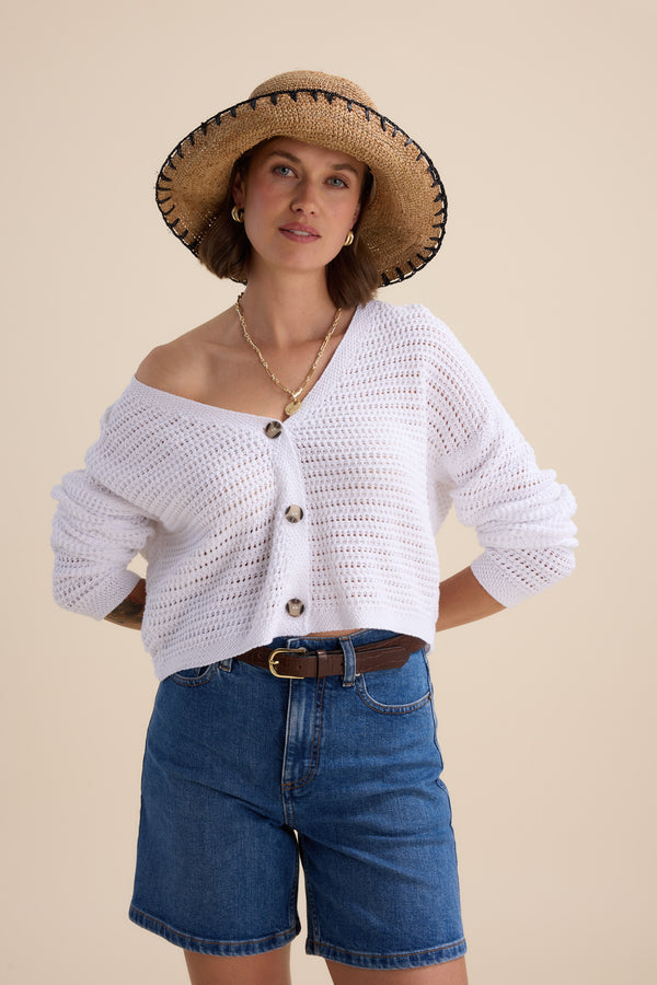 Elementary Pointelle Cardigan