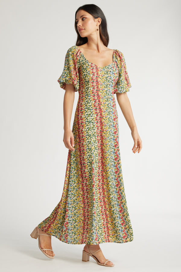 Elsie Puff Sleeve Midi Dress