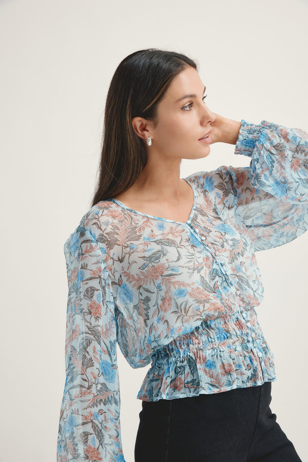 Joan Button Front Blouse