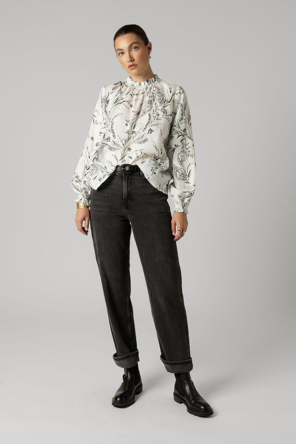 The Frill Detail Long Sleeve Blouse