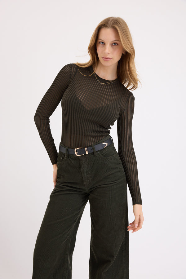 Lola Ladder Knit Layering Top