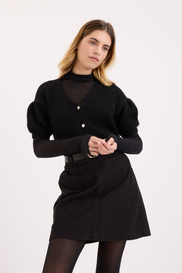 Natasha Whisper Puff Sleeve Cardigan