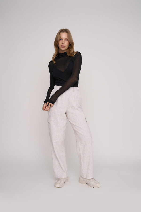 Isabel Linen Blend Cargo Pant