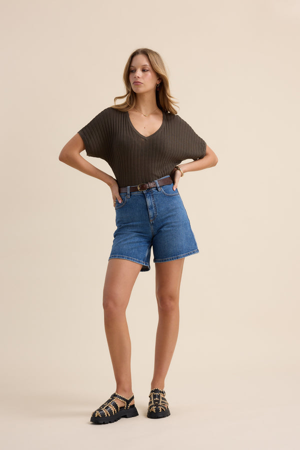 The V Neck Knitted Top