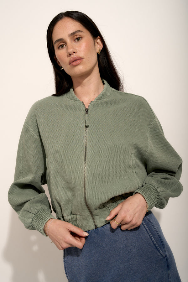 Blair Textured Bomber Jacket