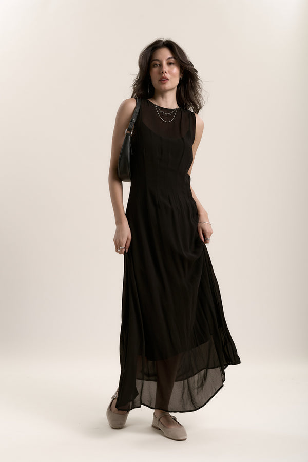 Gina Pleat Detail Dress