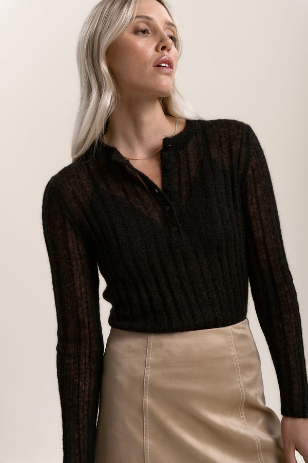 Margot Ribbed Henley