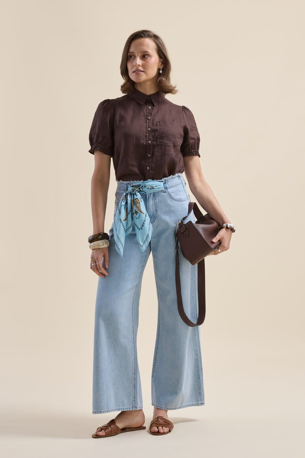 Elementary Short Sleeve Linen Shirt