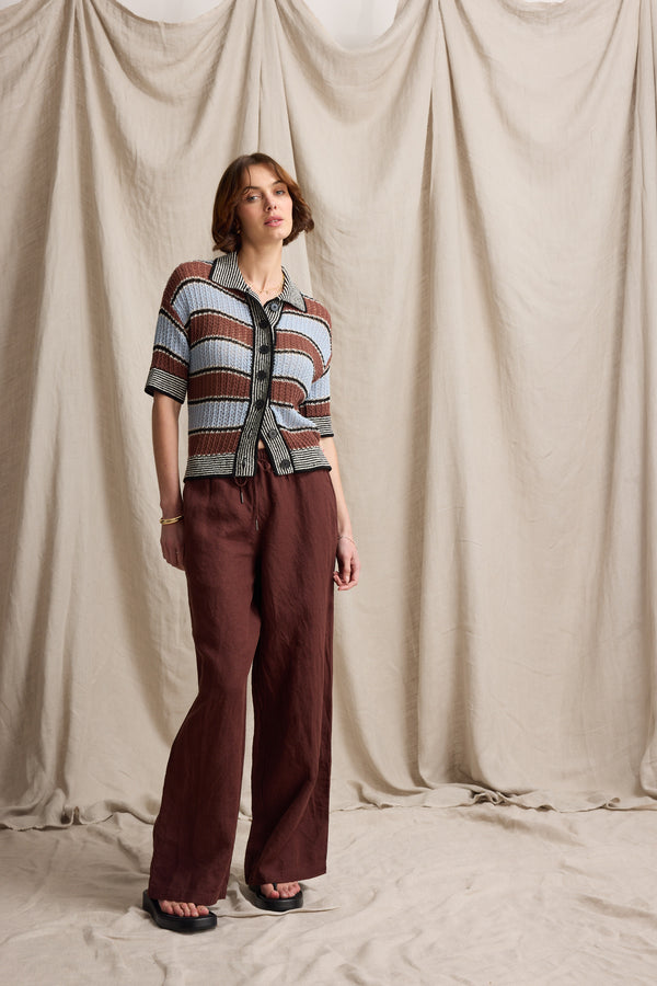 Elementary Wide Leg Linen Pant