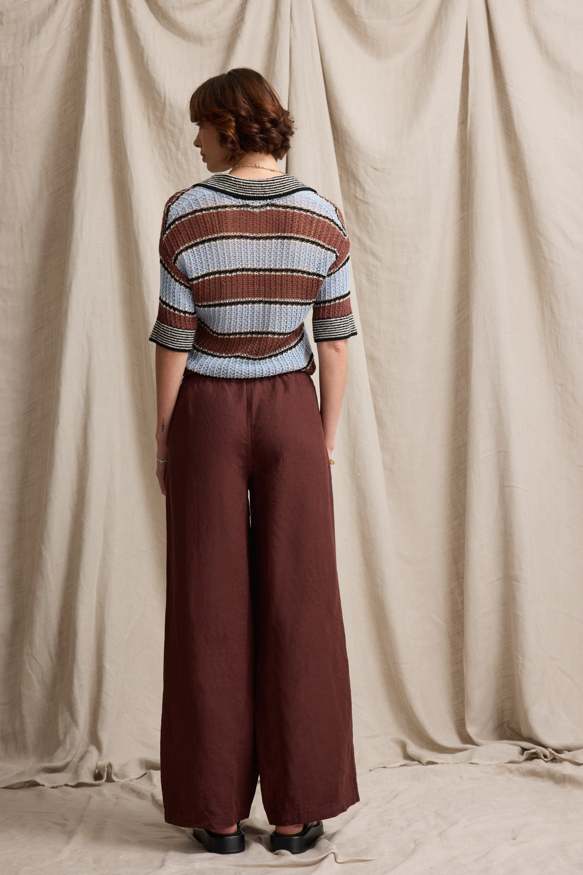 Elementary Wide Leg Linen Pant