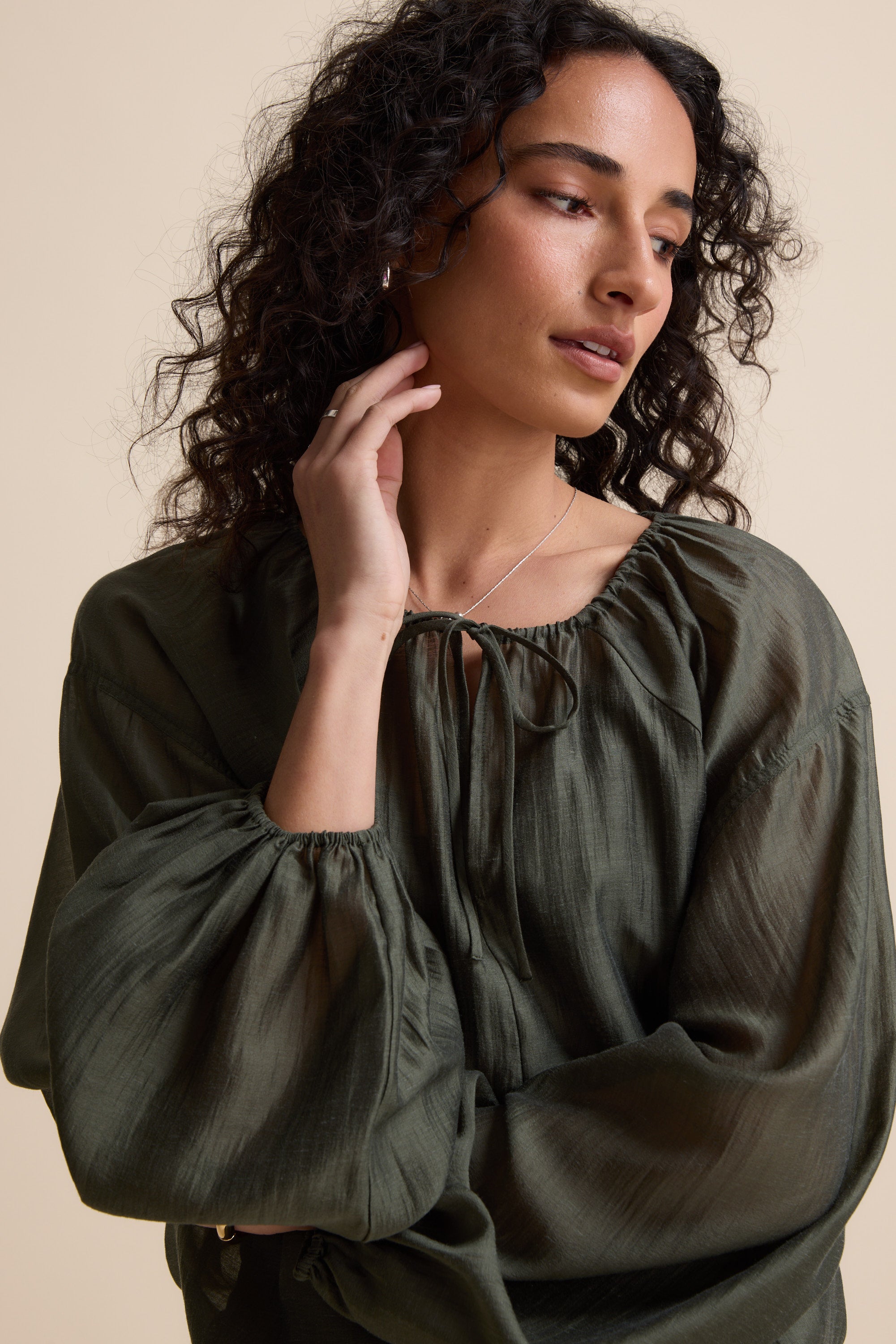 Abigail Tie Neck Blouse