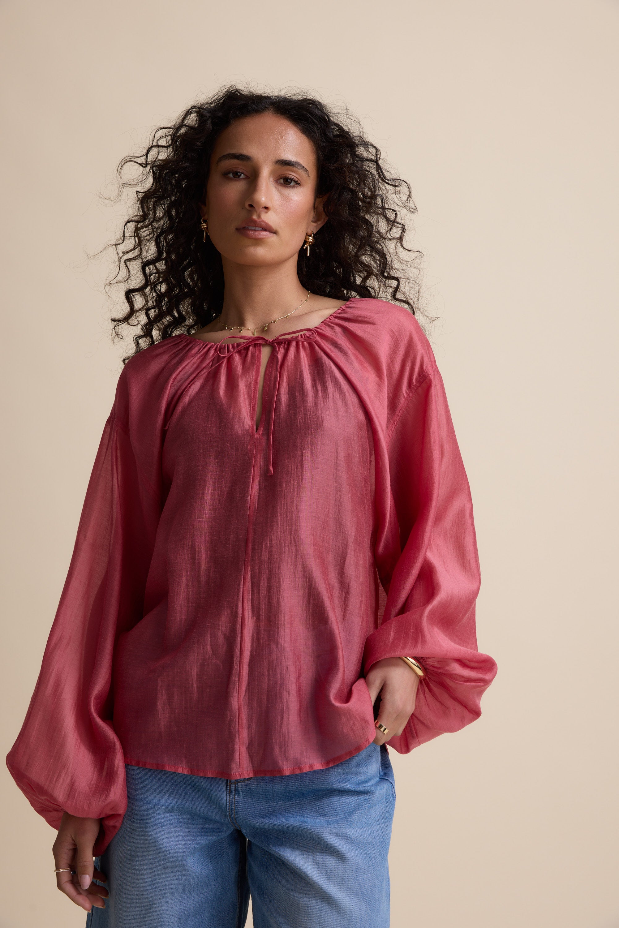 Abigail Tie Neck Blouse
