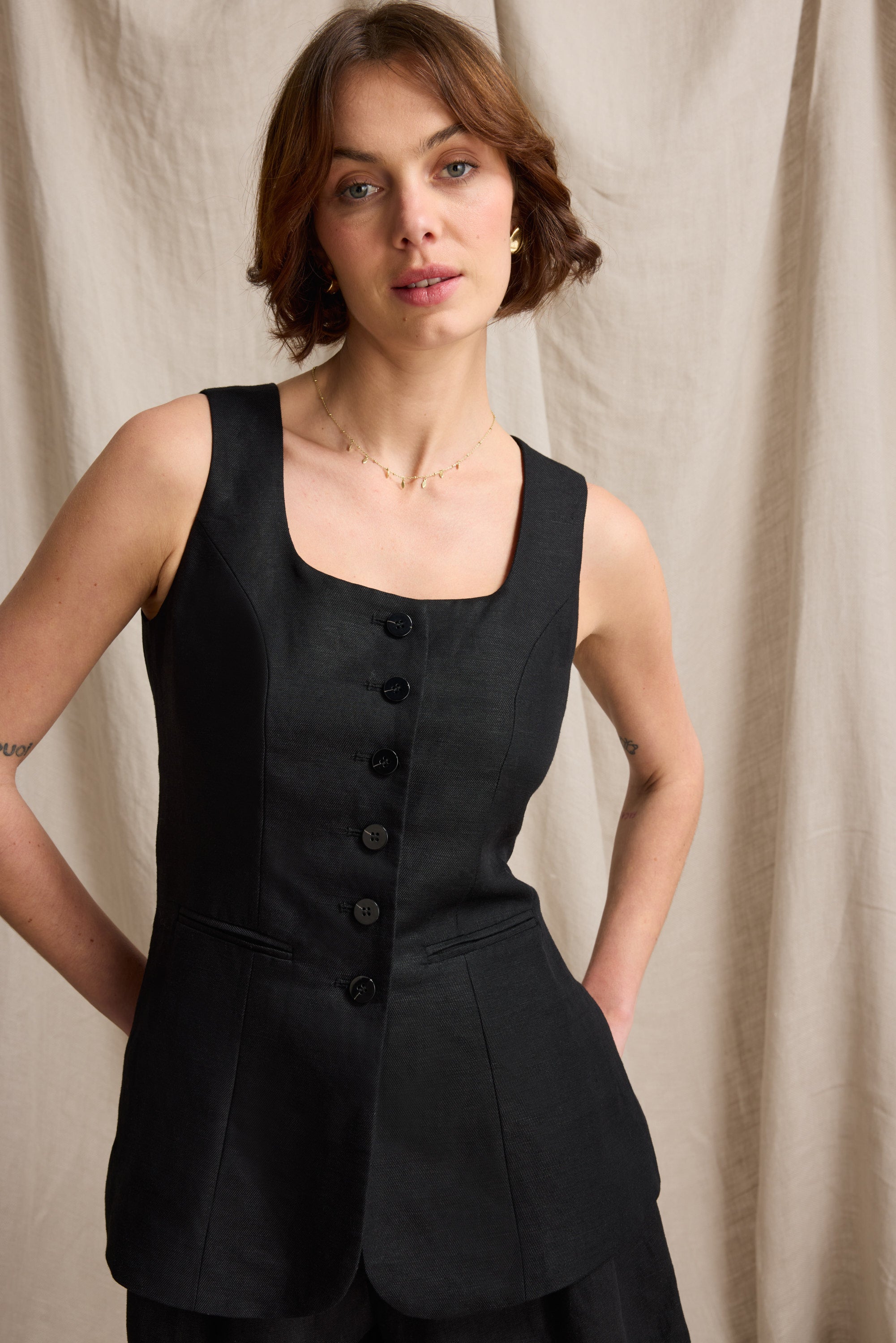 The Linen Studio Vest