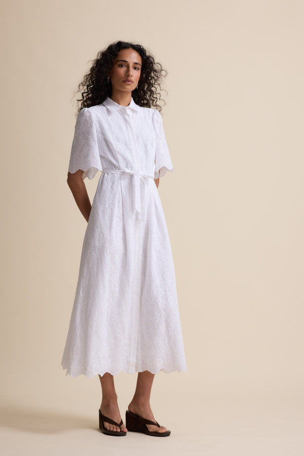The Broderie Shirt Dress