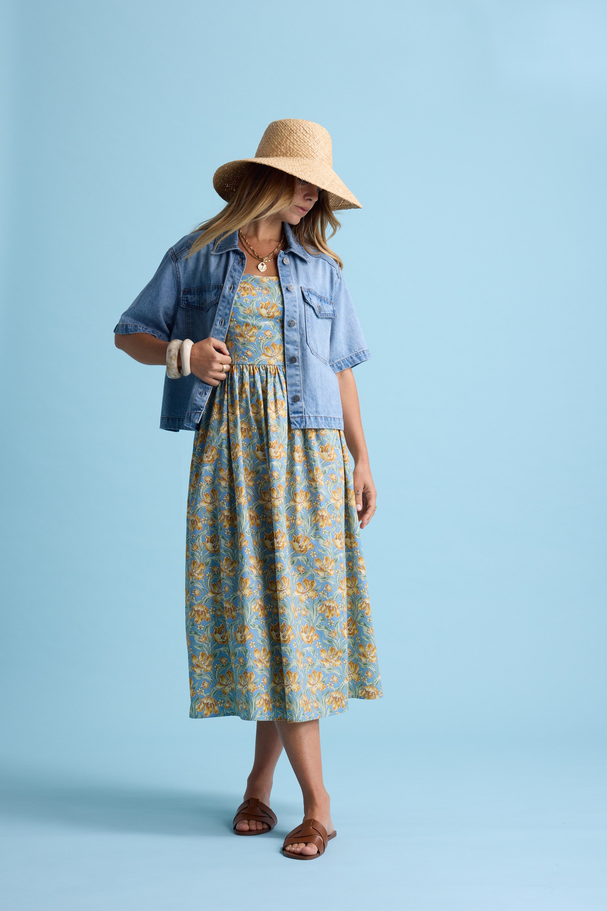 liberty twist midi dress Shop Eliza Midi Dress (Liberty Archive Tulips)
