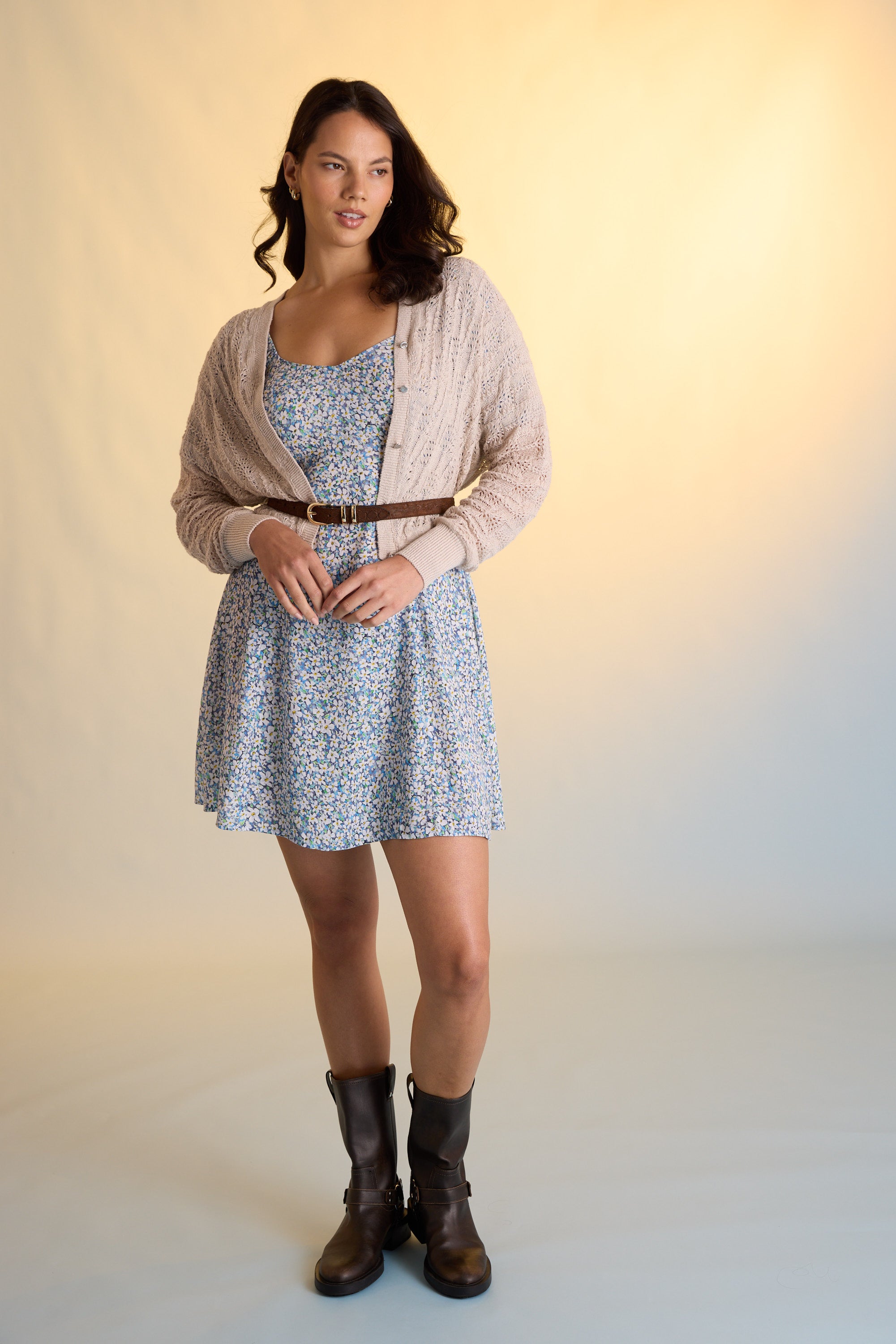 Shop Savannah Mini Dress (Denim Ditsy) | Max Shop Savannah Mini Dress (Denim Ditsy) | Max
