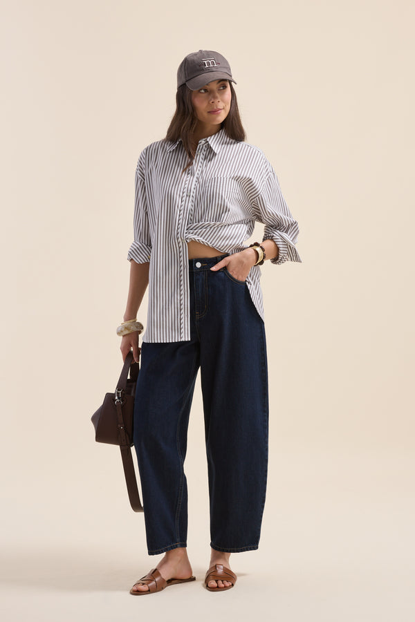 The Cropped Barrel Leg Jeans