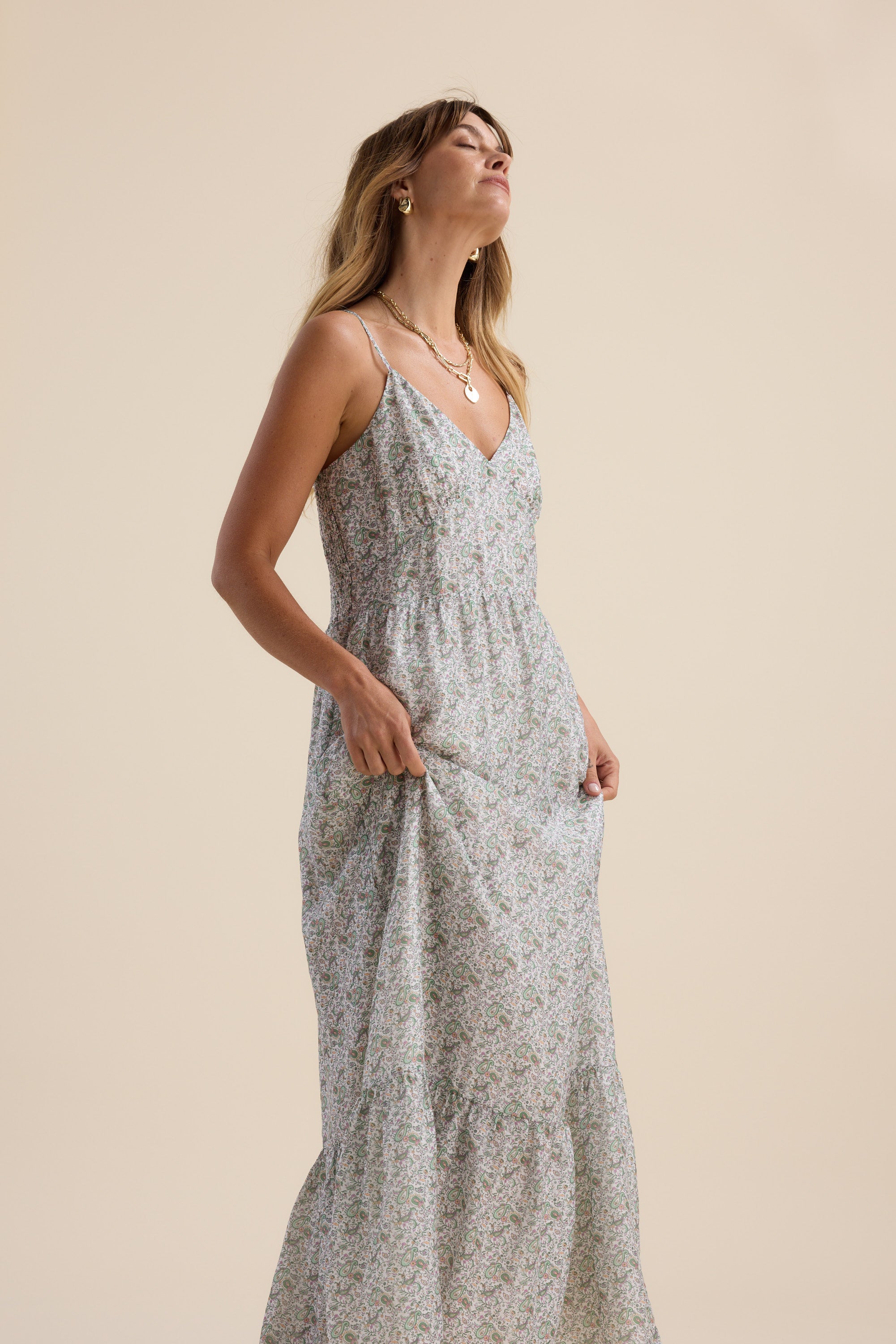 Shop Elementary Tiered Dress (Garden Paisley) | Elementary Max Shop Elementary Tiered Dress (Garden Paisley) | Elementary Max