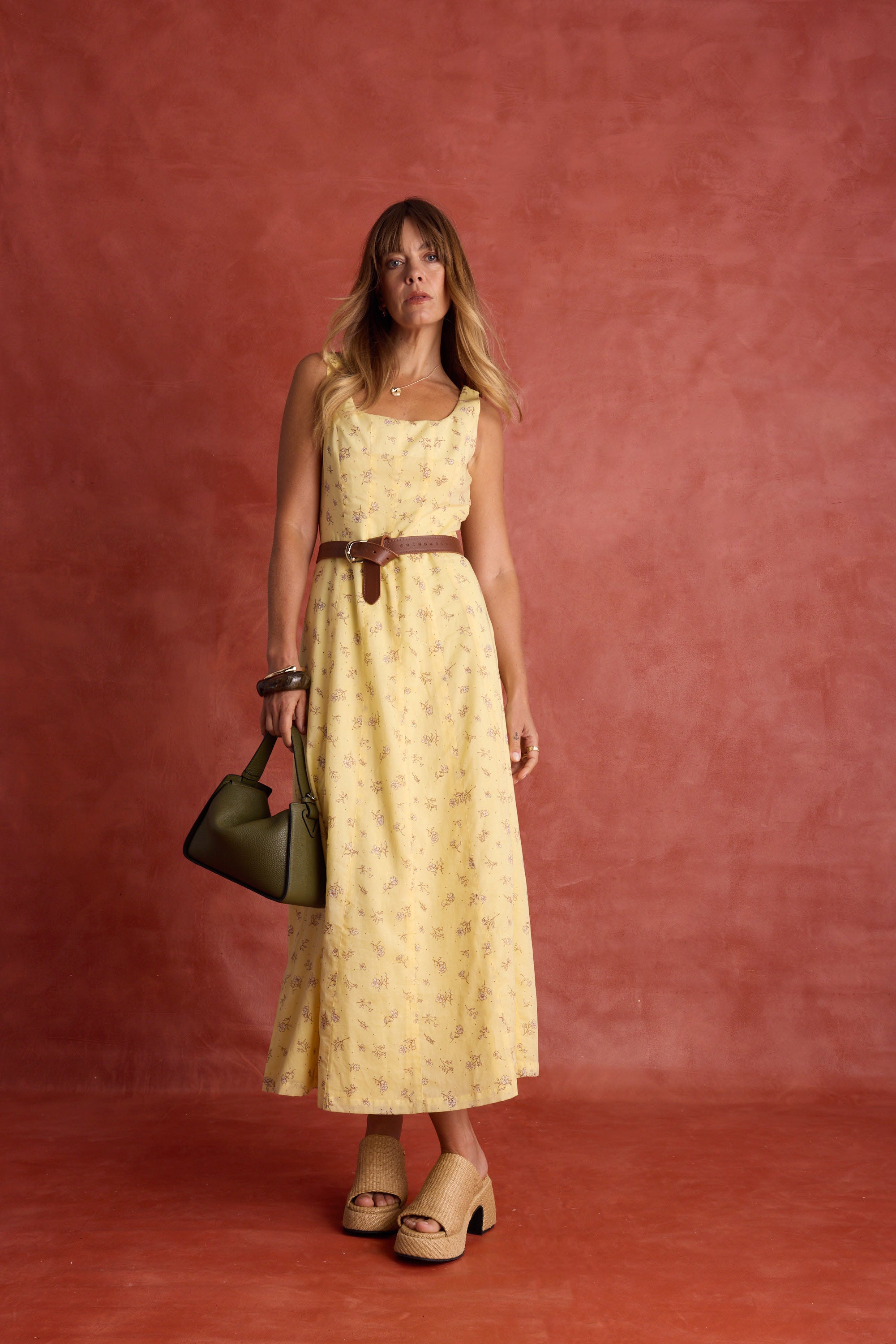Shop Cece Panelled Midi Dress (Chamomile Floral) | Max Shop Cece Panelled Midi Dress (Chamomile Floral) | Max