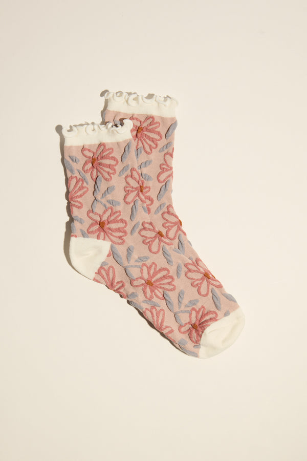 Audrey Daisy Textured Sock