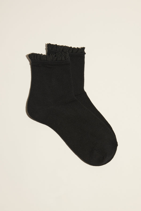 Jules Lace Trim Ankle Sock