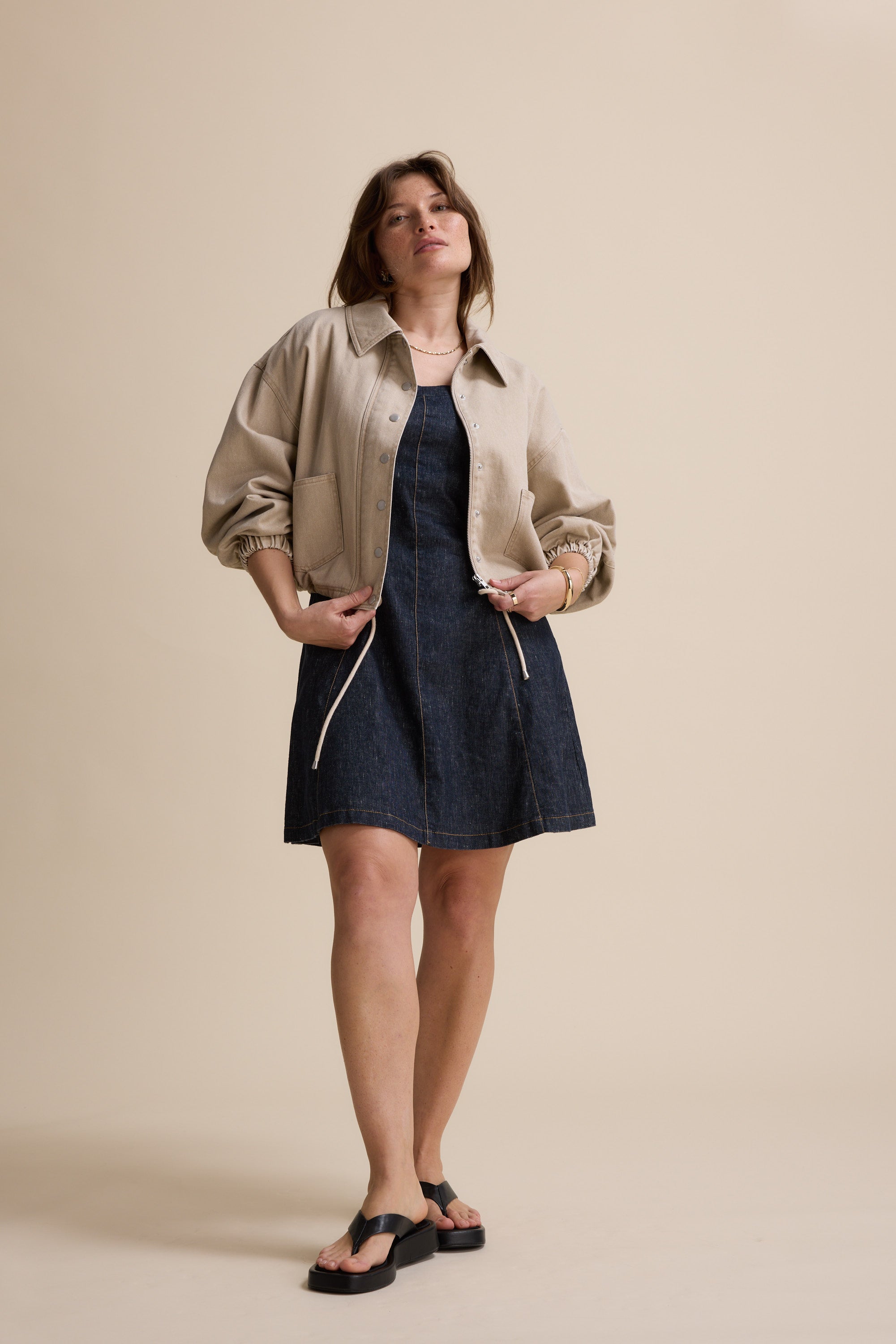The Linen Studio Cap Sleeve Dress