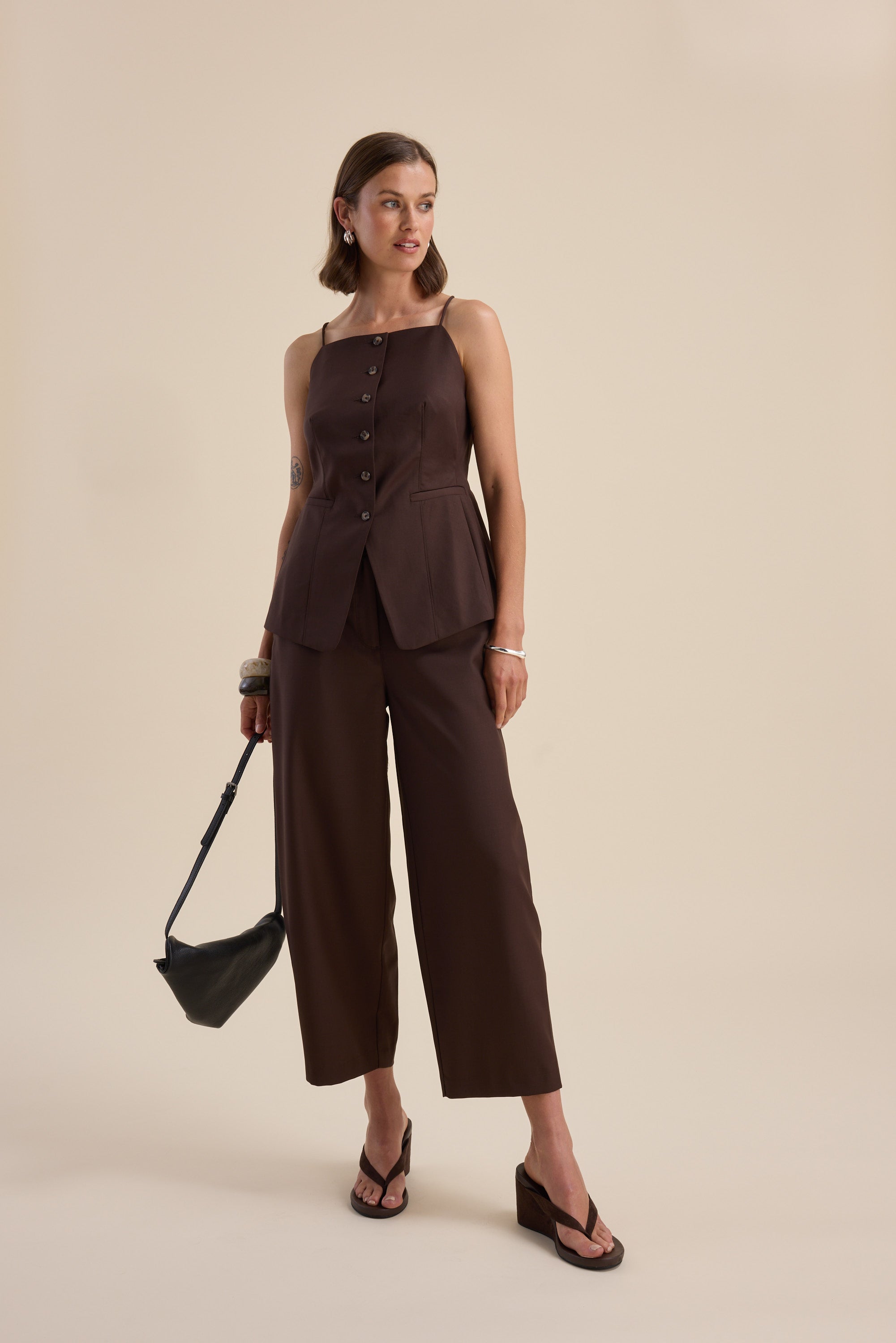 Shop The Wool Blend Vest (Chocolate Chip) | Max