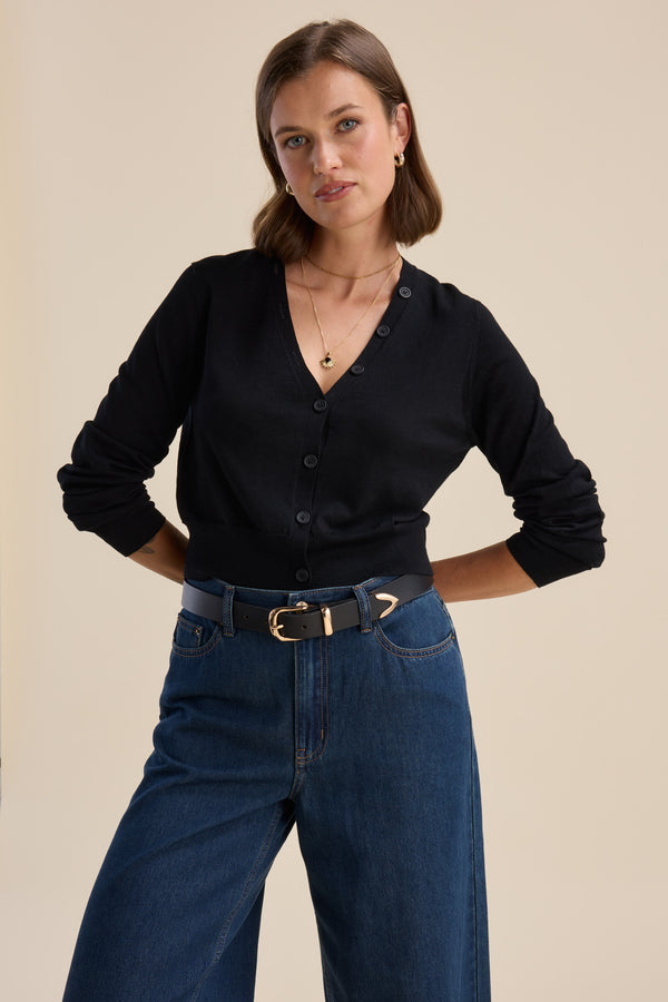 Stella Lightweight Cropped Cardigan