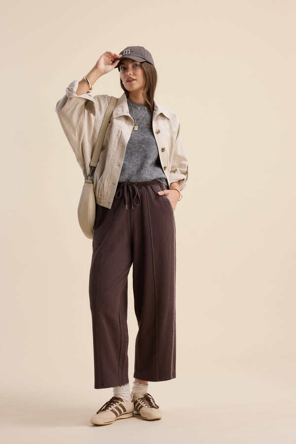 Elementary Blanket Stitch Barrel Trackpant
