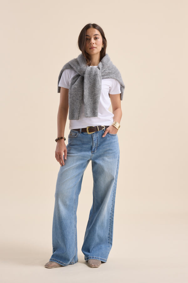 The Mid Rise Wide Leg Jean
